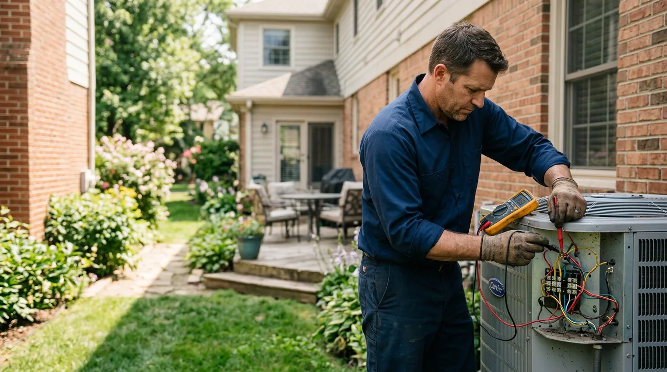 HVAC technician working near Leslie, WV